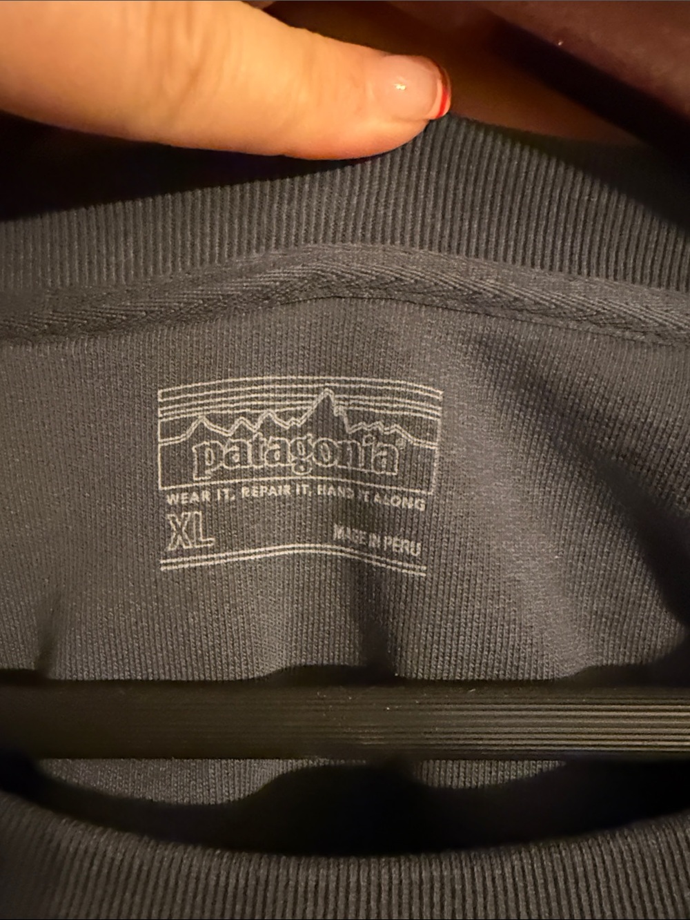 Patagonia Slate Gray/ Blue Crewneck Sweatshirt with Small Logo - Picture 3 of 4